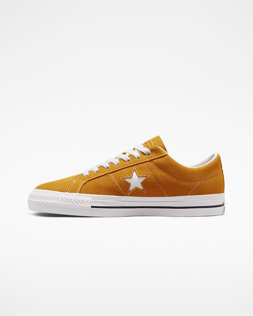 Skate Topanky Converse One Star Pro Damske Zlate Oranžové Biele Čierne | SK PEQHL2